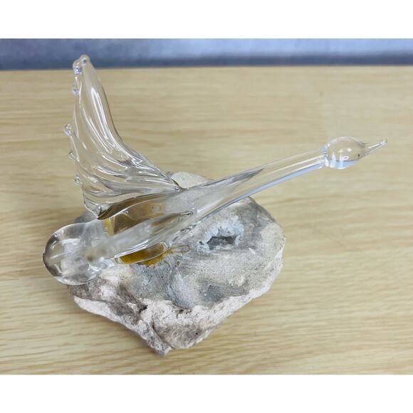 Vintage Crystal & Rock Len Chodirker Canadian Artist Paperweight MCM Decor - Picture 7 of 10